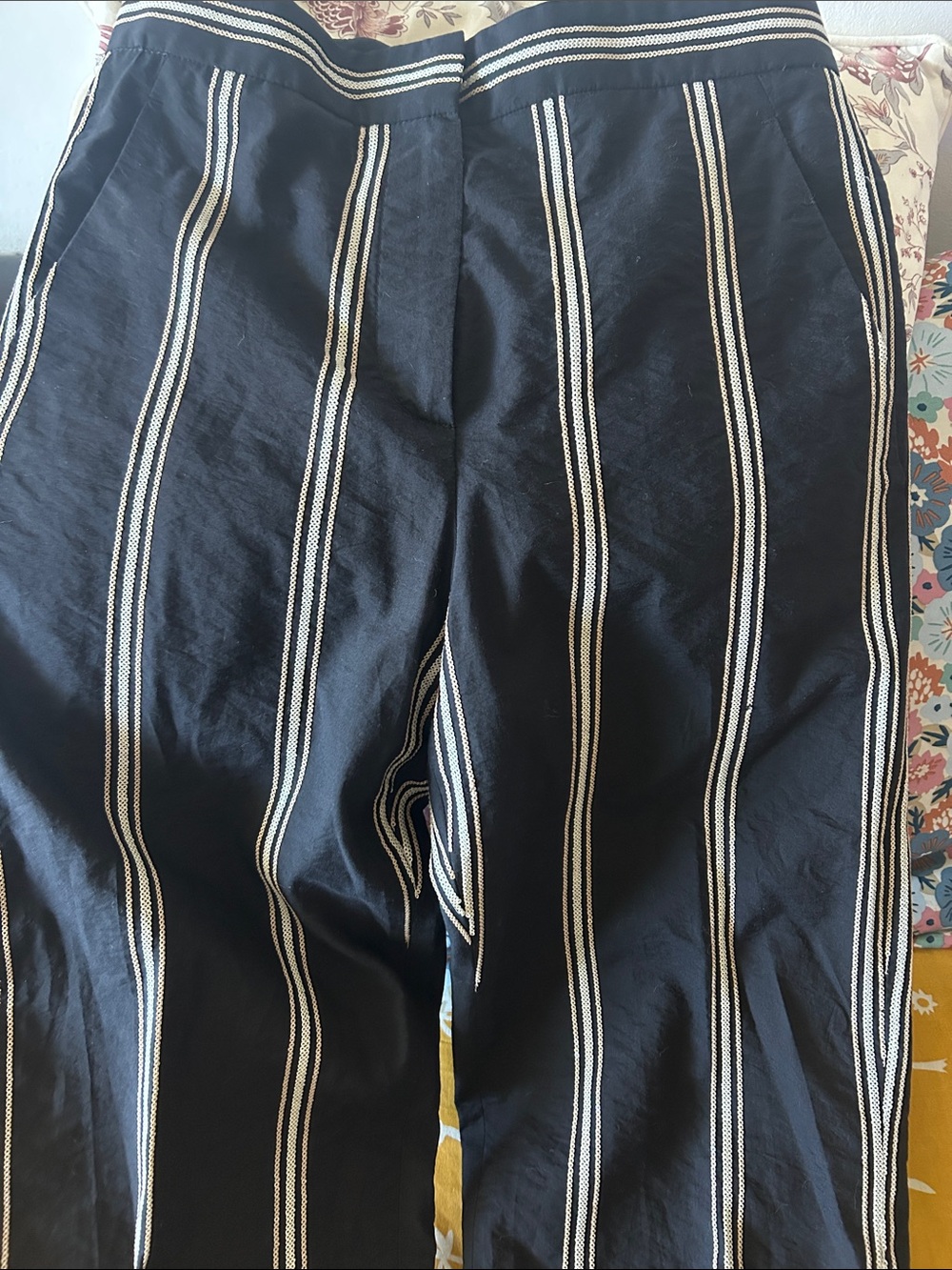 Brunello Cucinelli black  Striped Trousers
